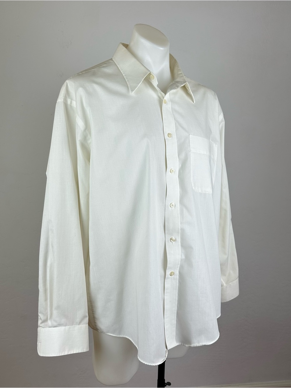 Yves Saint Laurent Ivory Button-Up Dress Shirt - Picture 4 of 7
